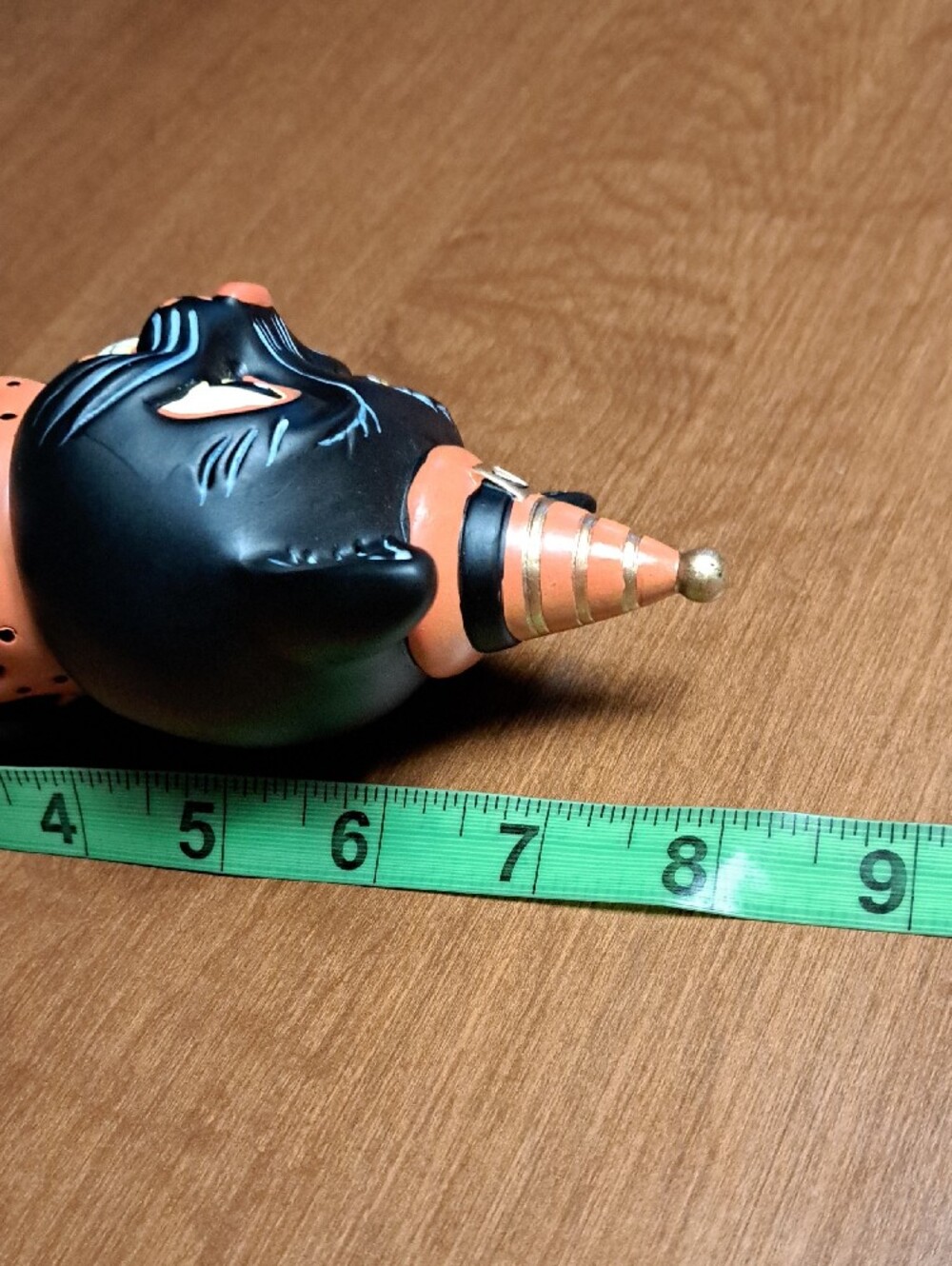 Black and Orange Halloween Cat Figurine - Decorative Pet-Themed Accent - Picture 4 of 4